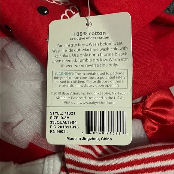 Christmas onesies-Festive Baby Onesies Set - Red and White - Picture 2 of 2